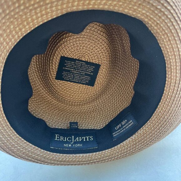 Eric Javits Squishee Packable Classic Fedora Straw Hat - Picture 6 of 7